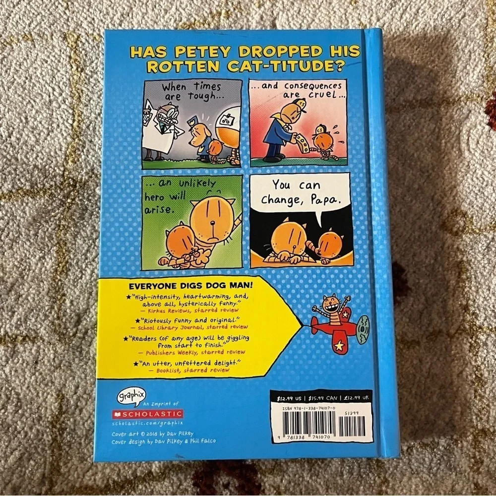 Dog Man 5: Lord of the Fleas by Dav Pilkey (English) Hardcover Book NEW